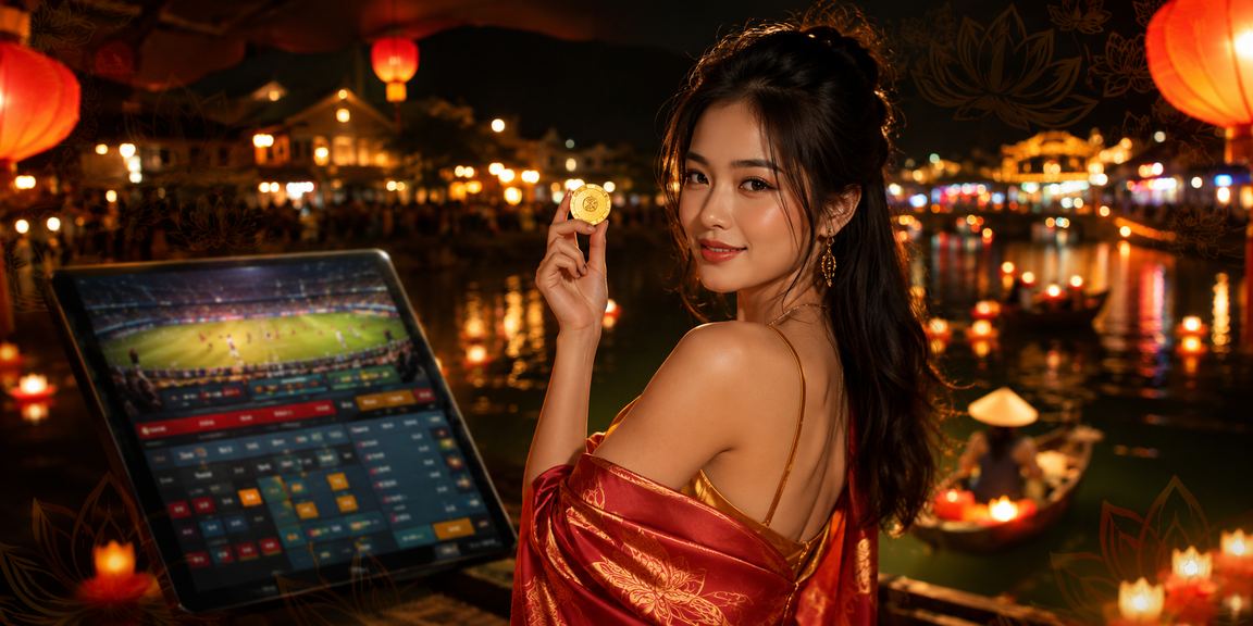 Chợ đêm Hội An lung linh với màn hình hiển thị kết quả cược và giải thưởng đặc biệt